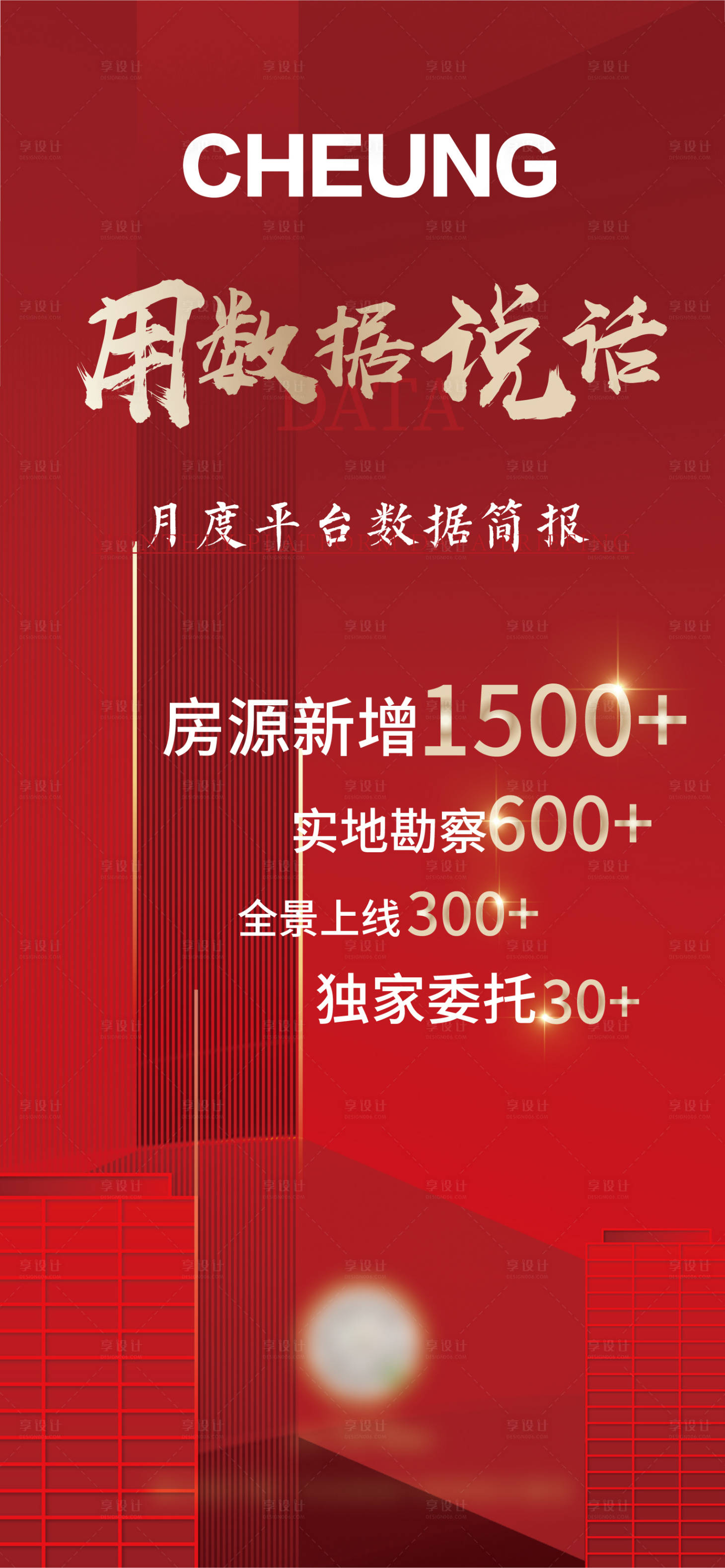 源文件下载【地产数据销冠月销海报】编号：20220530115138297