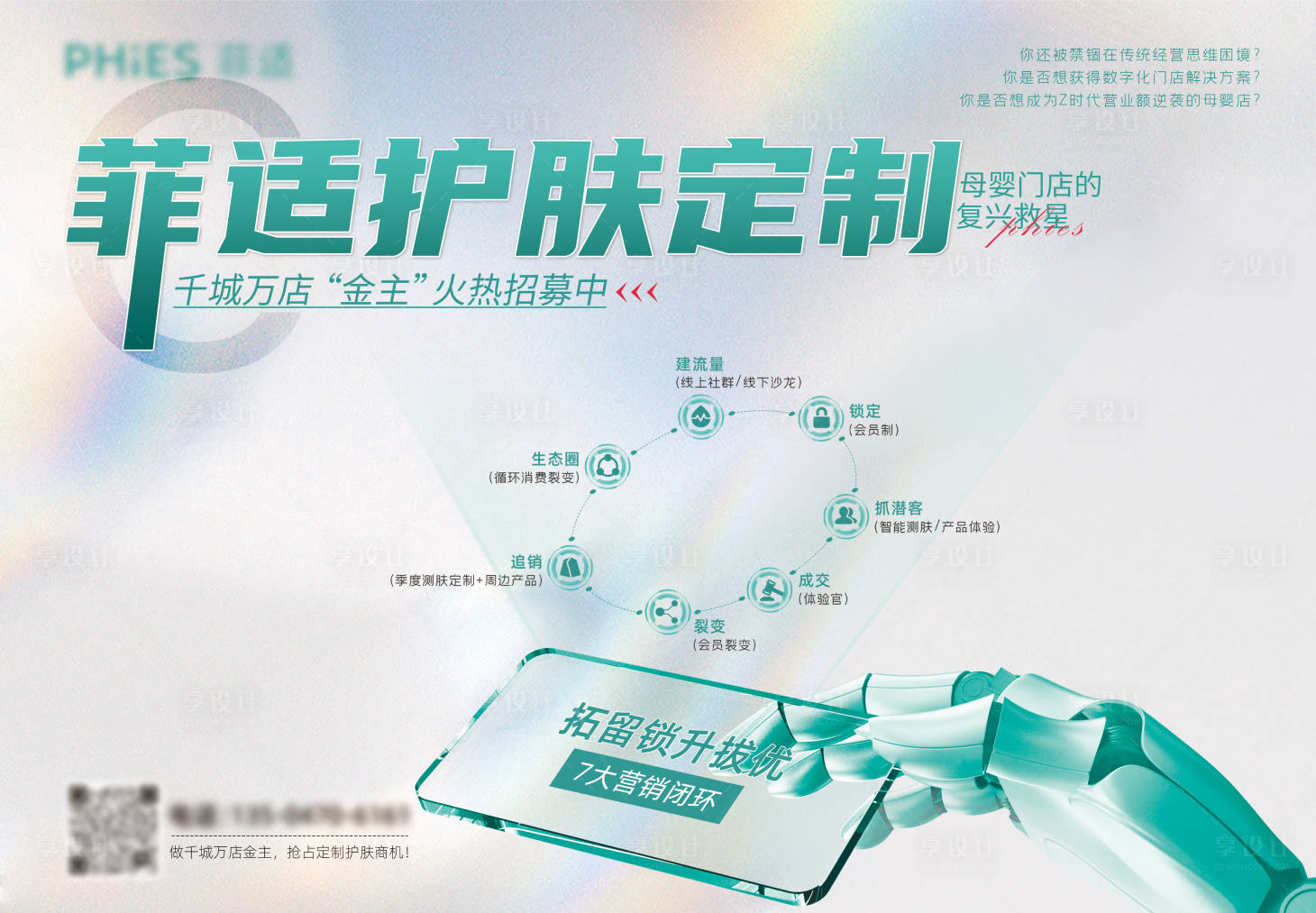 源文件下載【醫美整形護膚品行業科技智能測膚店主招】編號：29050009854848264