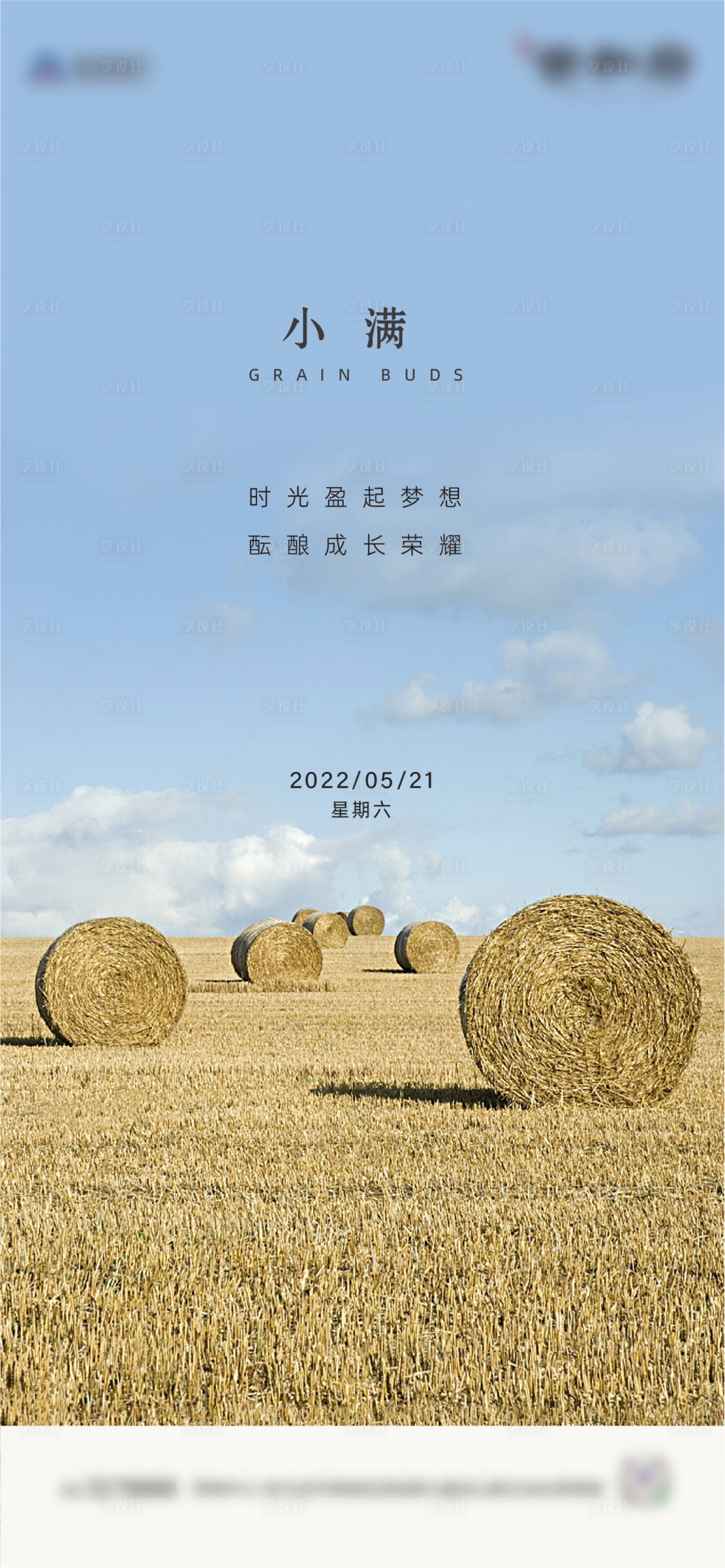 源文件下载【享设计】搜索编号：76830009900707440【房地产二十四节气小满海报】