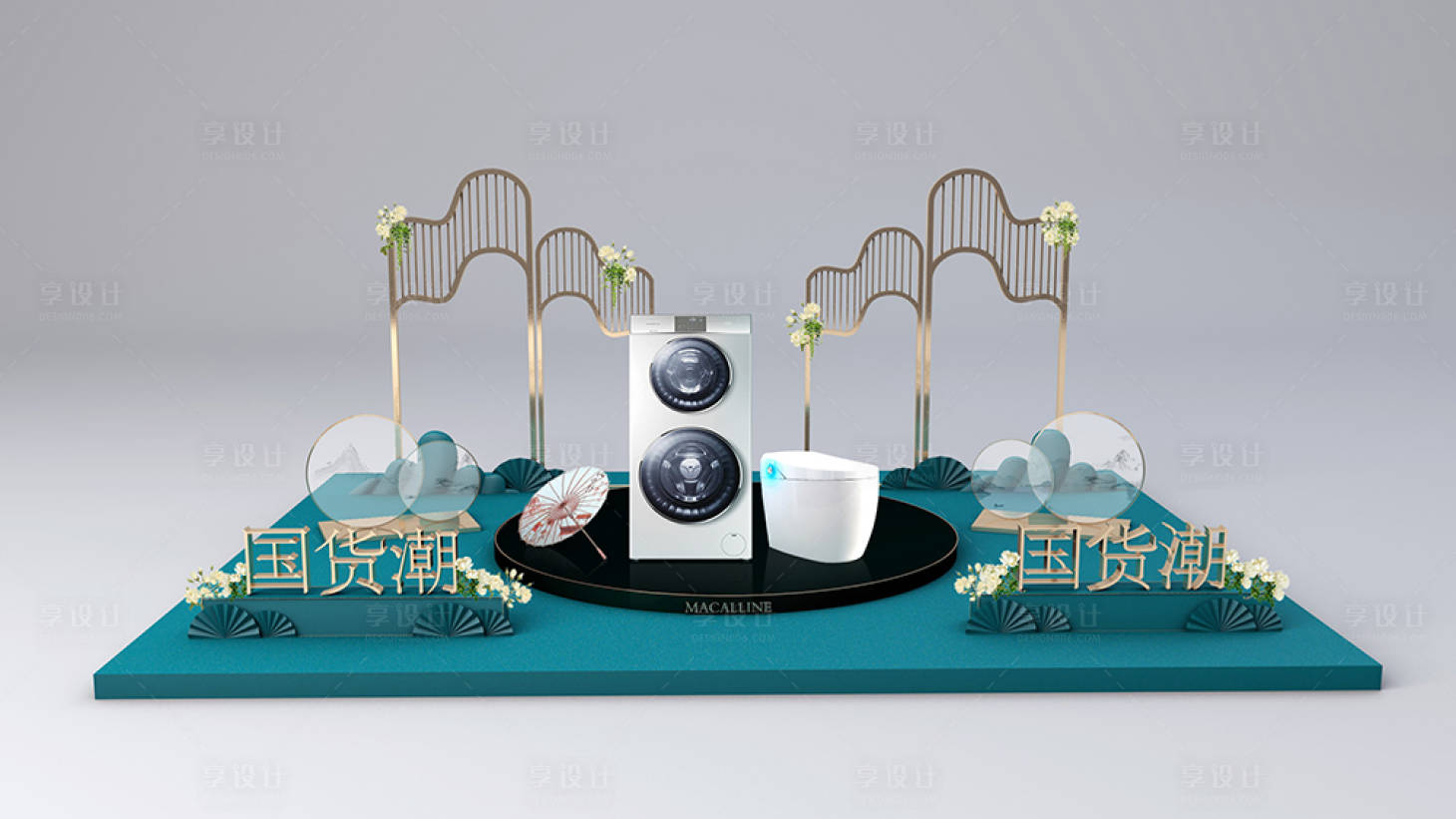 源文件下载【享设计】搜索编号：91410010294026937【国潮美陈】