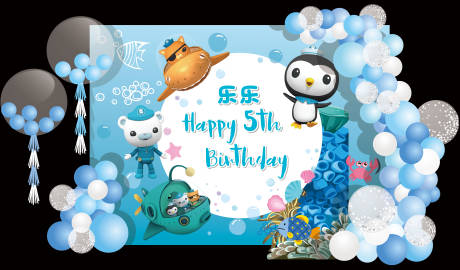 源文件下載【享設計】搜索編號：29350009880981115【兒童生日會背景板】