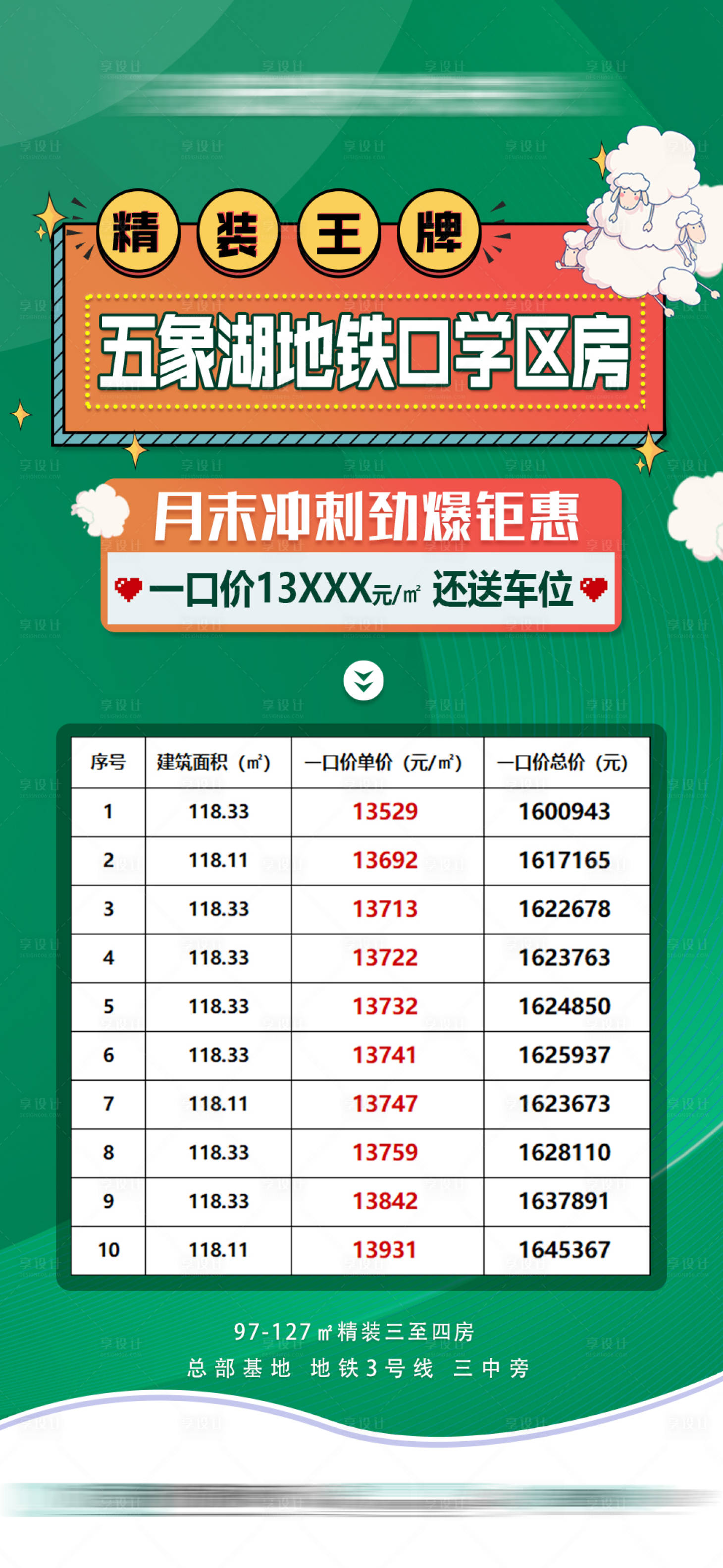 源文件下载【享设计】搜索编号：10460009943278781【地产一口价特惠房海报】