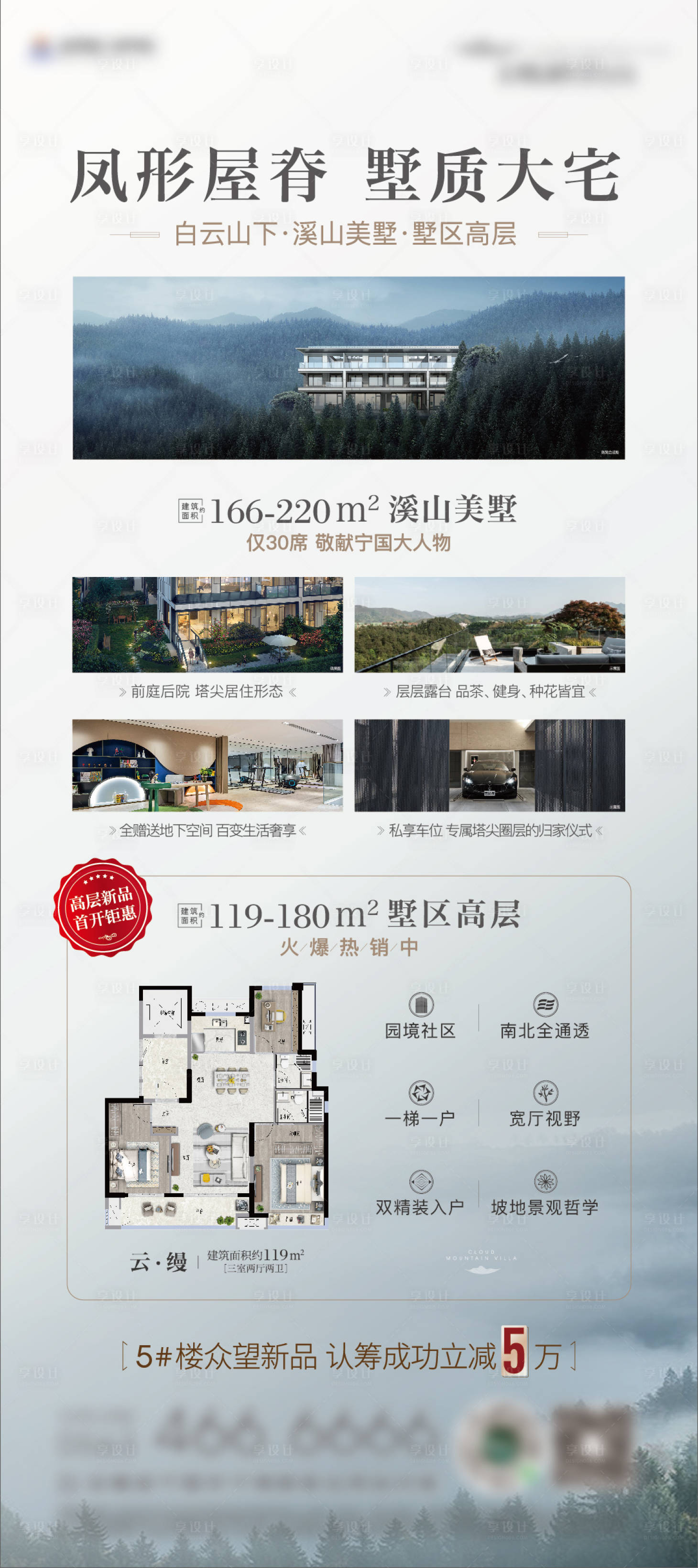 源文件下載【地產別墅洋房價值拓客展架】編號：22290009999996852
