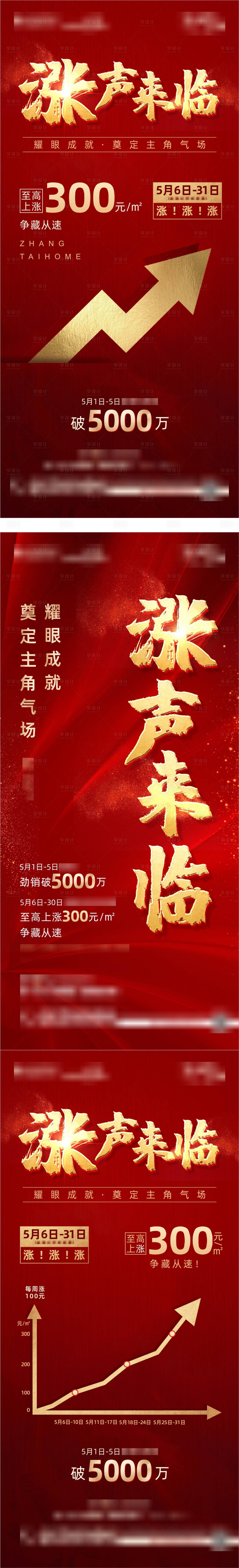 源文件下載【地產(chǎn)熱銷刷屏人氣沖刺系列稿漲價(jià)海報(bào)】編號(hào)：92850009915534348
