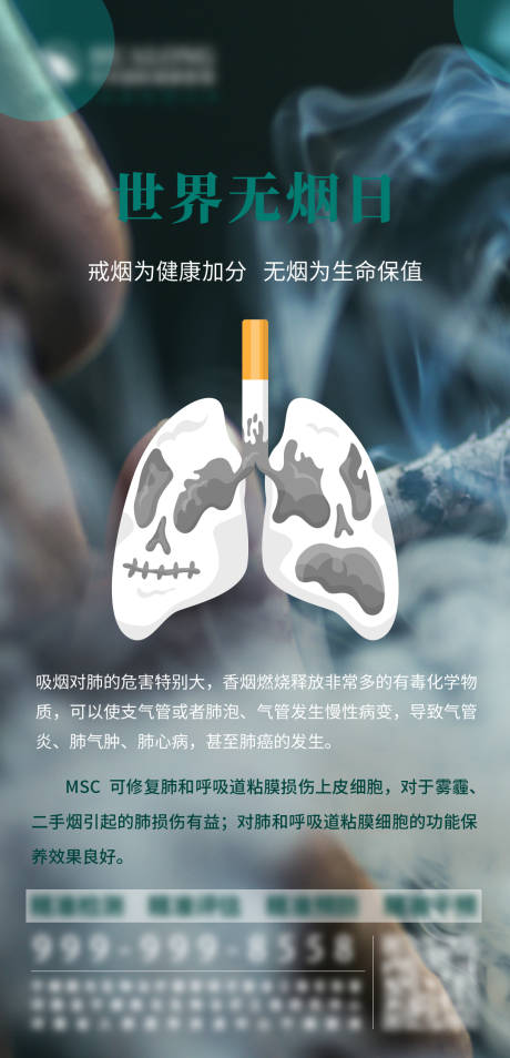 编号：20220510225324872【享设计】源文件下载-世界无烟日戒烟海报