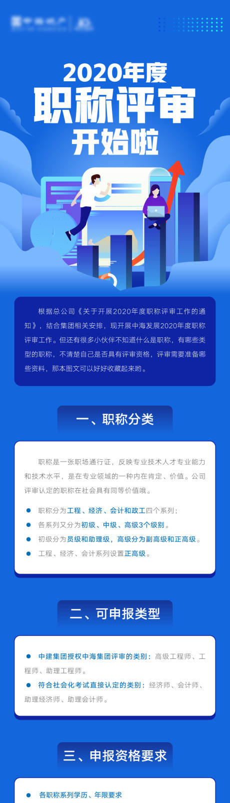 职称评审简约长图海报