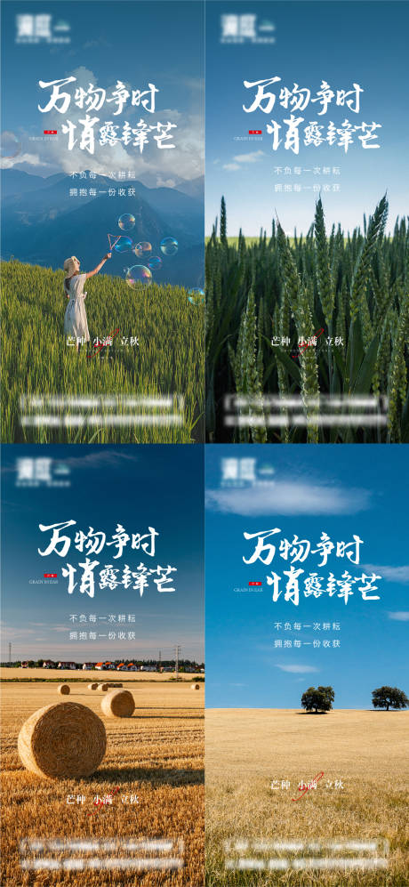 源文件下载【芒种小满立秋节气系列海报】编号：63640010193212992