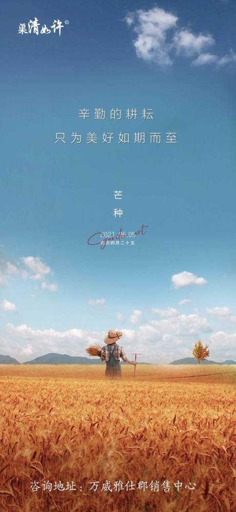 源文件下载【芒种海报】编号：81930010259932819