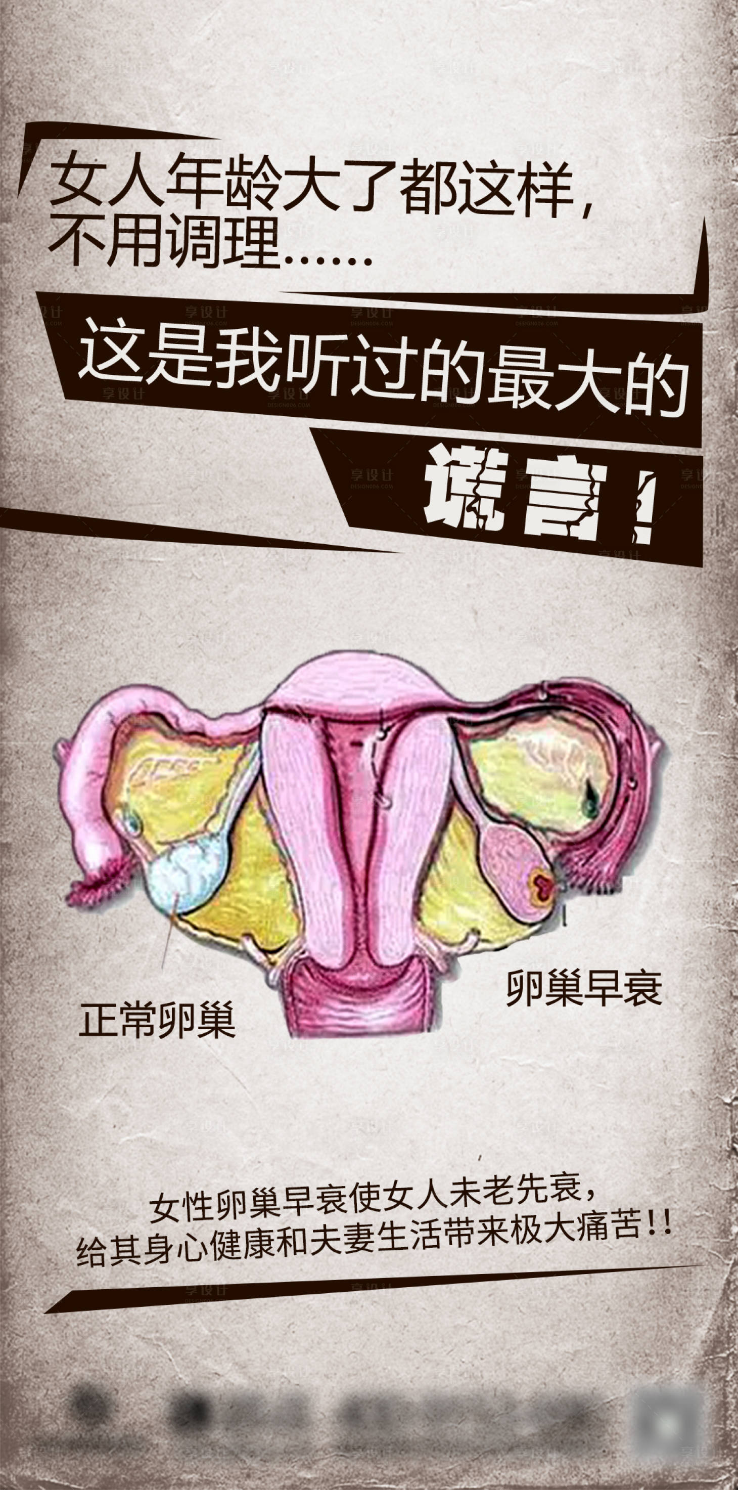 源文件下載【享設計】搜索編號：36140009948275694【婦科危機卵巢海報】