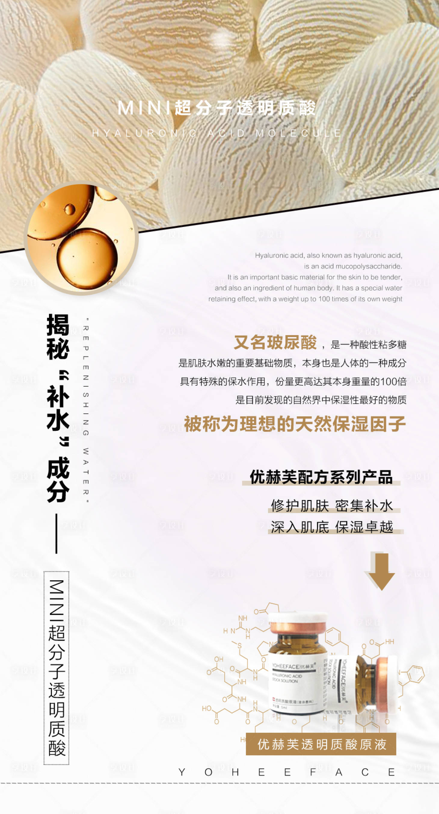 源文件下载【玻尿酸原液医用护肤品宣传海报】编号：94470010179914480