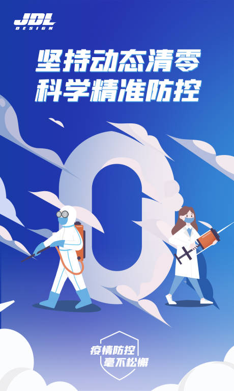 源文件下載【疫情動態清零海報】編號：73380009946917842