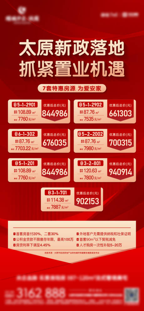 源文件下载【置业政策特惠房源海报】编号：55550010167369047