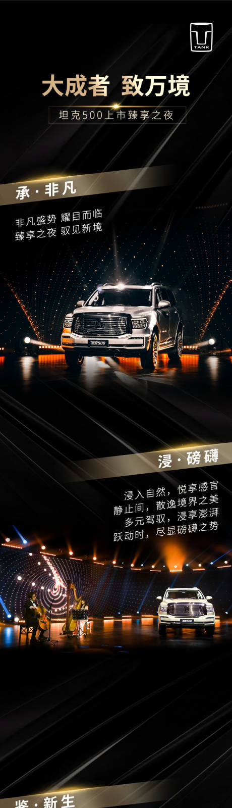 源文件下载【享设计】搜索编号：18300010184564364【汽车上市臻享之夜长图海报】