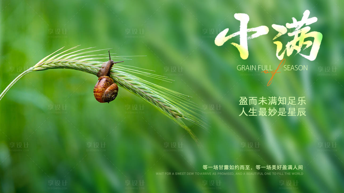 源文件下载【享设计】搜索编号：43880009888288199【小满节气海报展板】