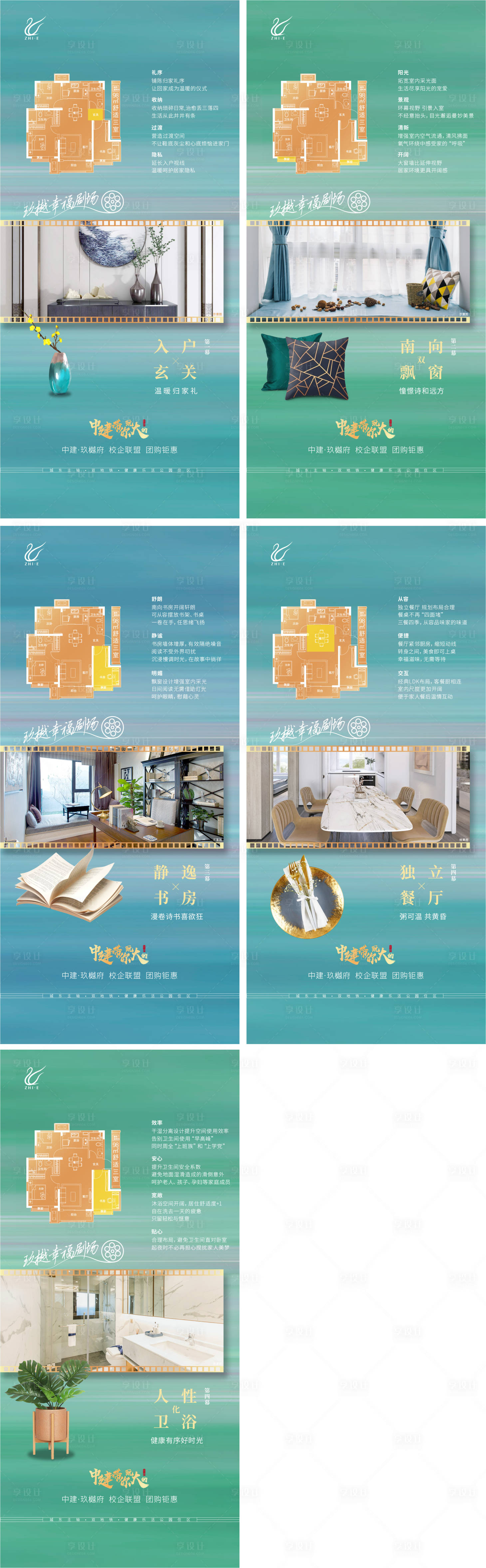 源文件下载【地产户型价值点海报】编号：43310010141882094