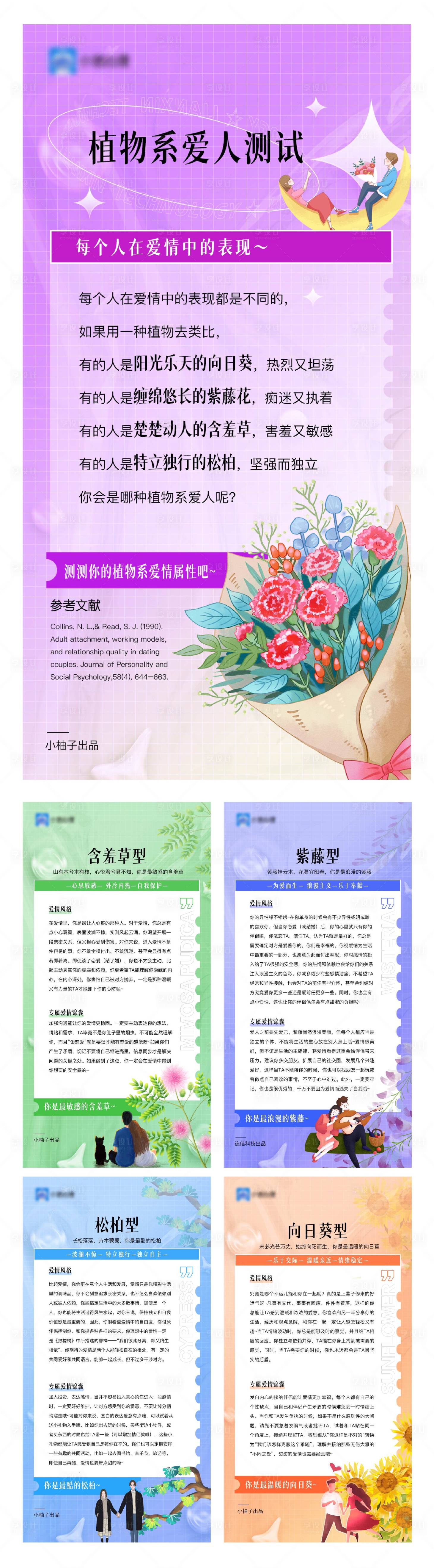 源文件下載【享設計】搜索編號：72320010073543215【植物系愛人測試H5專題設計】