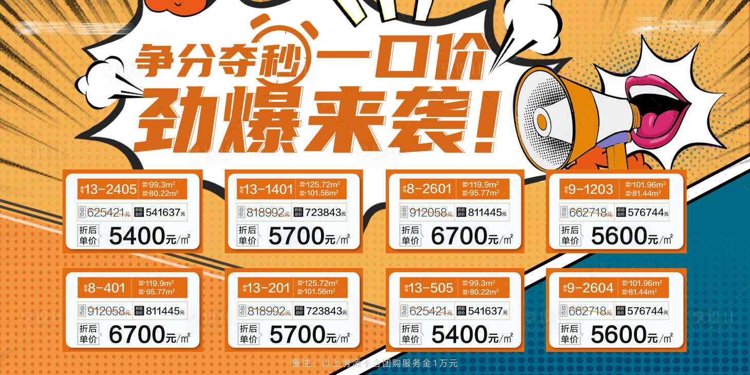 源文件下载【一口价房源展板】编号：84600010012609312
