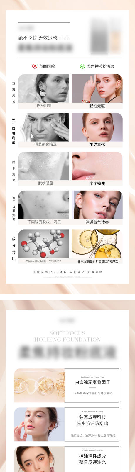 源文件下载【享设计】搜索编号：63180010306424000【粉底液功效优势系列海报】