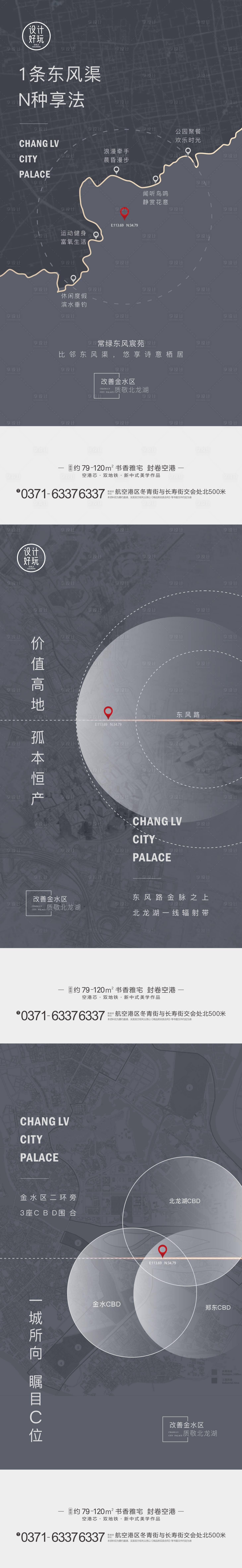 源文件下載【地產(chǎn)區(qū)位價值點系列海報】編號：84360009876422968