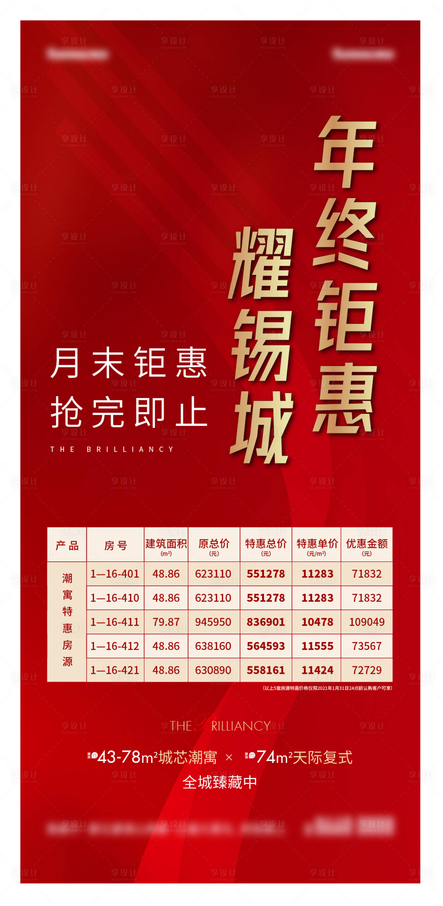 源文件下载【享设计】搜索编号：23510009989554890【地产红色房源促销热销海报】
