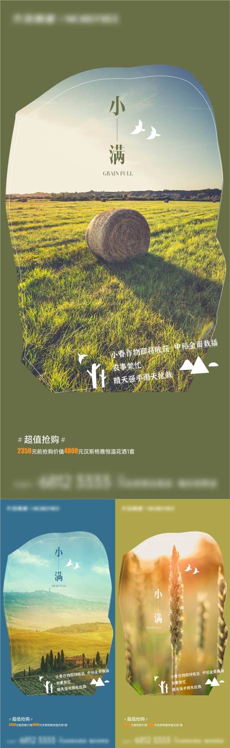 源文件下载【小满节气系列海报】编号：28630009930119696