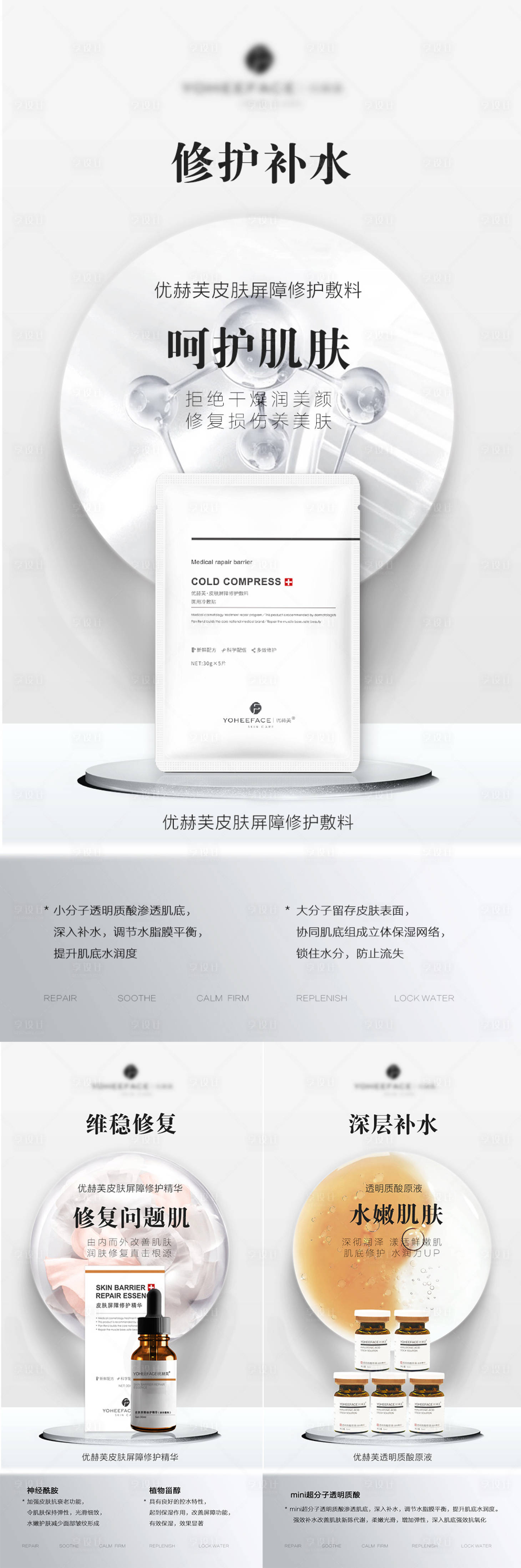 源文件下载【医用护肤品系列宣传海报】编号：98460010211383468