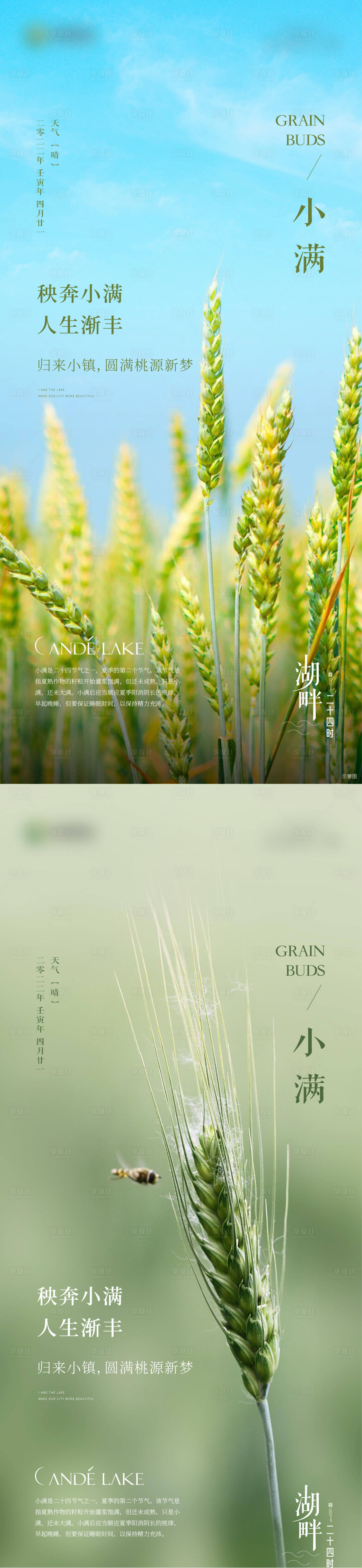 源文件下載【享設計】搜索編號：97880010146158799【地產小滿節氣海報】