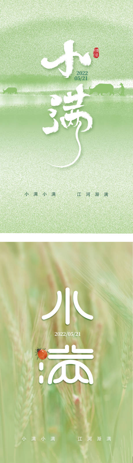 源文件下载【小满节气系列海报】编号：59470010048005985