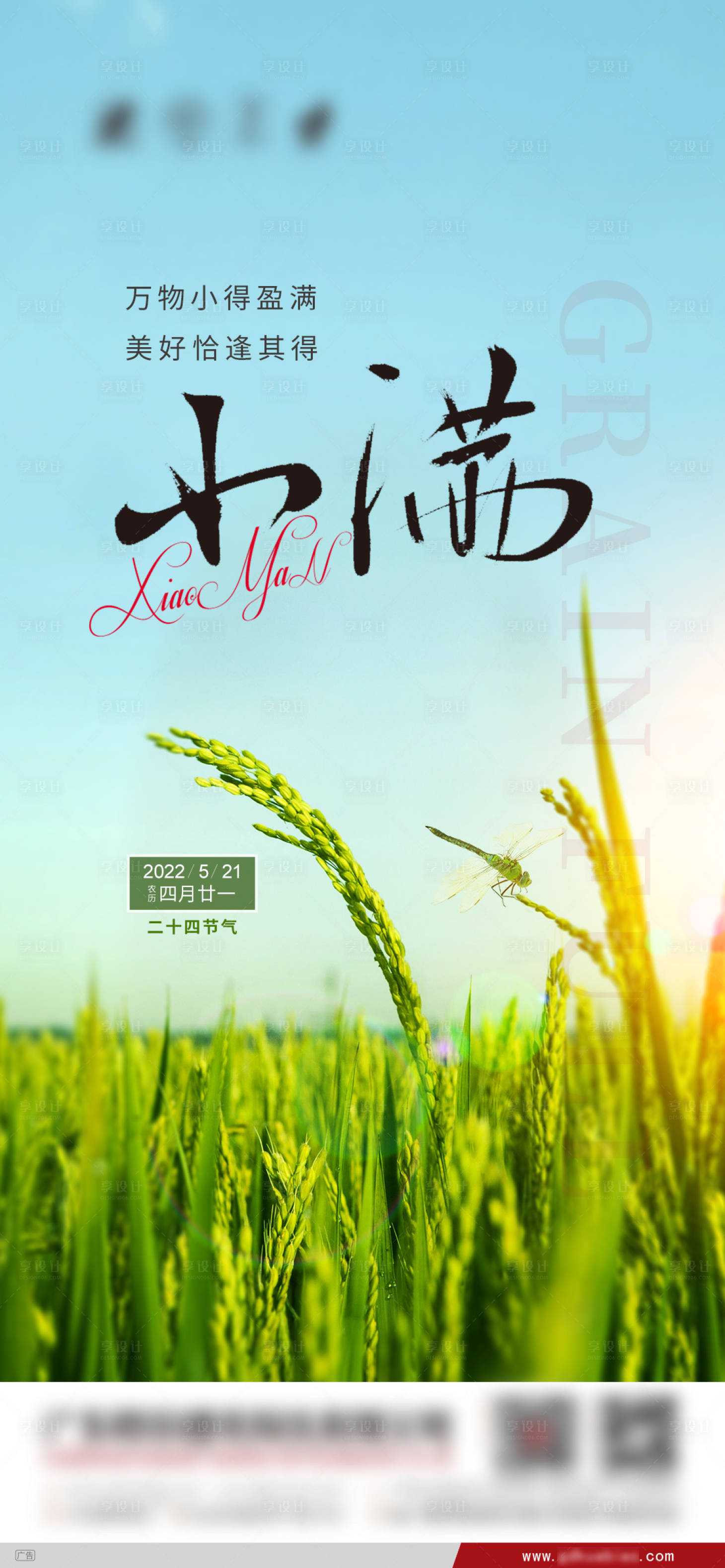 源文件下载【享设计】搜索编号：98210010104717531【刷屏稿-二十四节气（小满）】