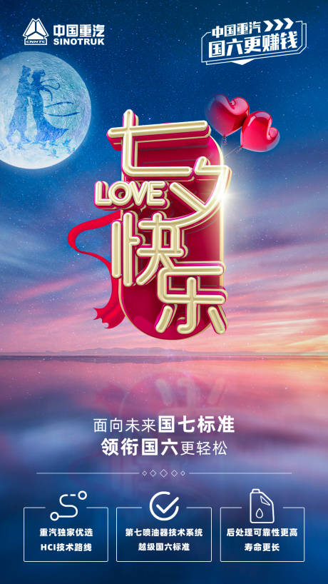源文件下载【汽车七夕海报】编号：53030010078302941