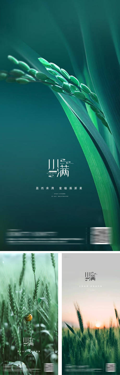 源文件下載【享設計】搜索編號：13360009774311984【小滿節(jié)氣系列海報】