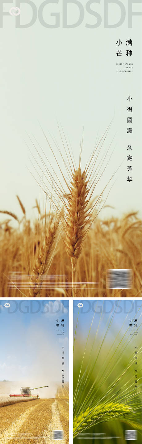 源文件下載【享設計】搜索編號：72910009773969375【芒種小滿地產系列節日海報】