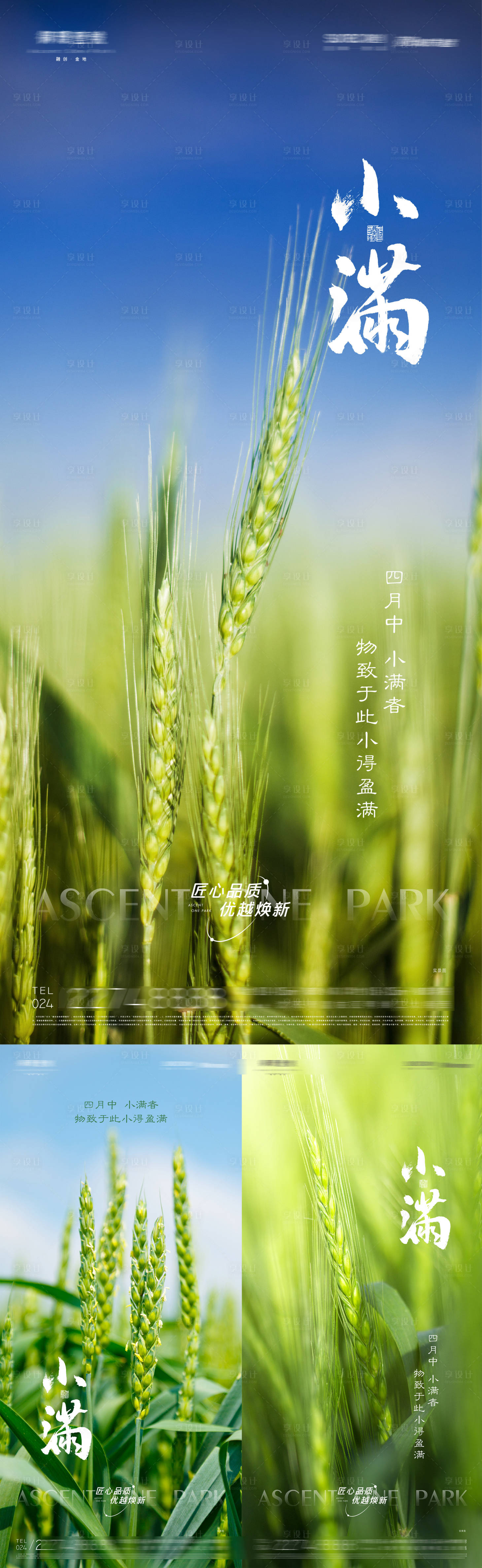 源文件下载【享设计】搜索编号：84500009937989726【二十四节气小满节日节气海报】