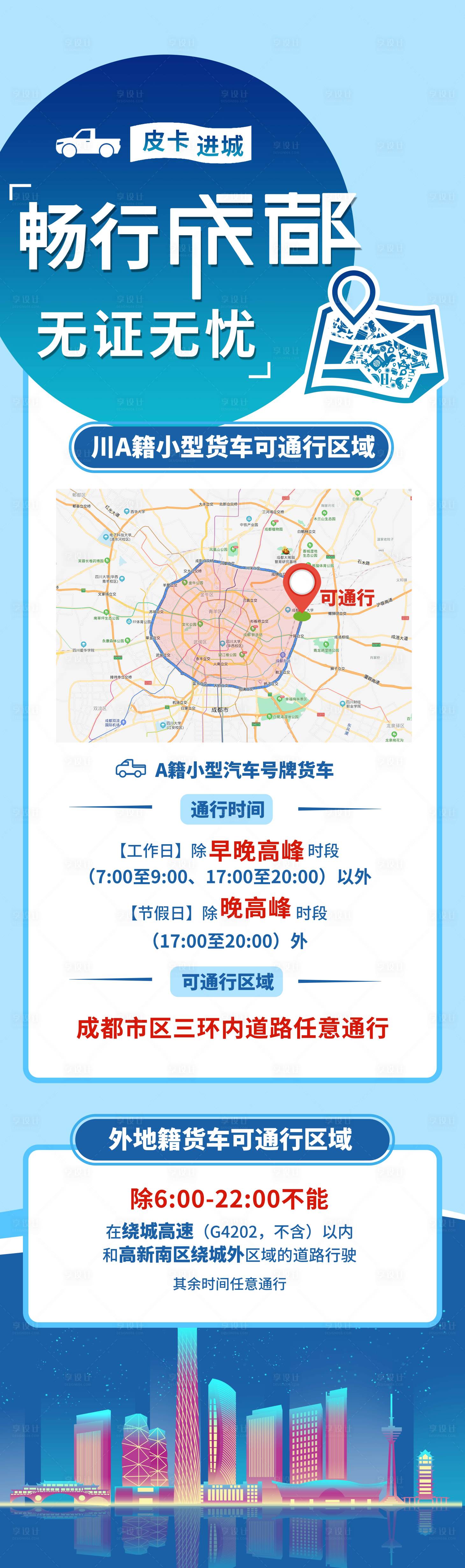 源文件下载【享设计】搜索编号：78850009822537620【汽车限行长图海报】