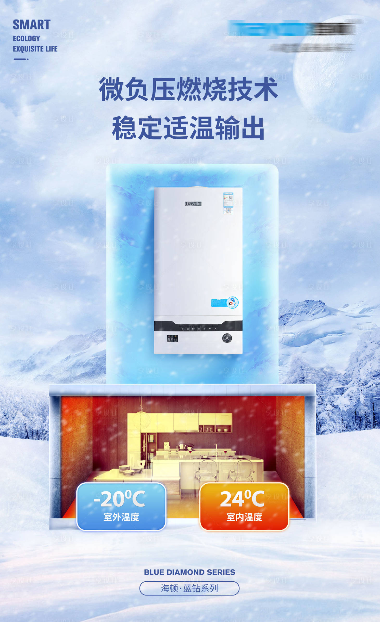 源文件下載【享設計】搜索編號：37760009914601543【壁掛爐產(chǎn)品海報】
