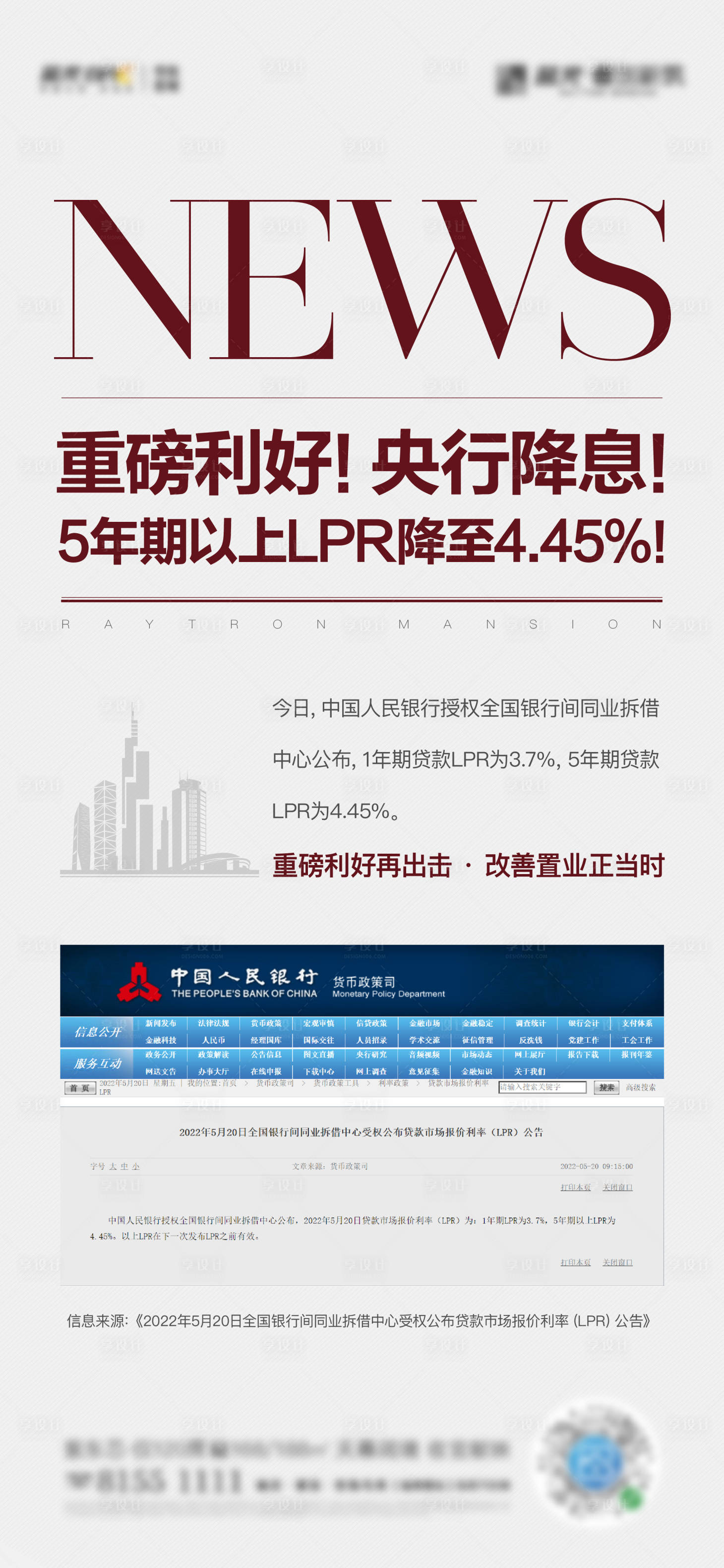 源文件下載【享設計】搜索編號：13750010196915212【地產政策利好大字報簡約海報】