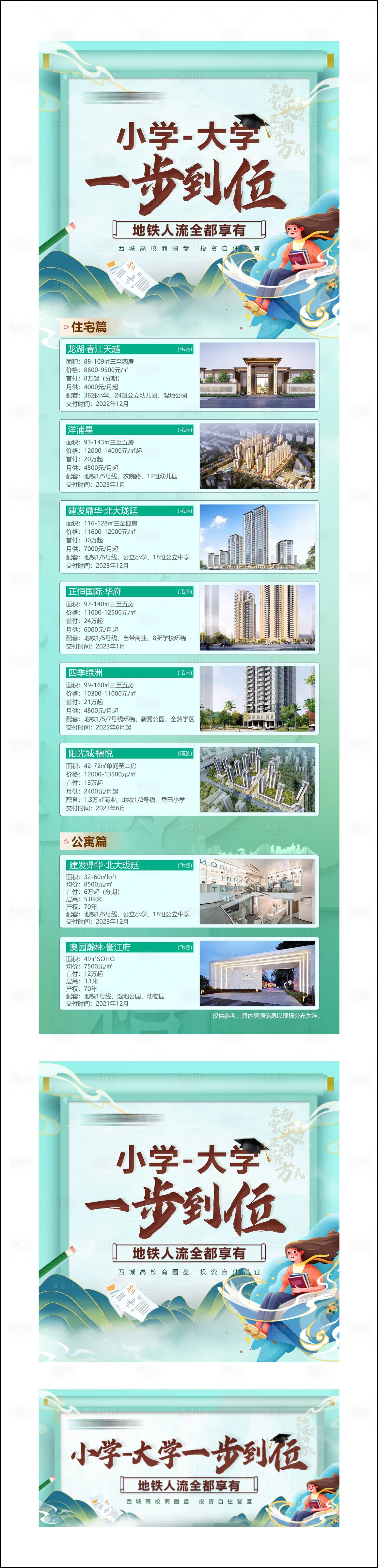 源文件下载【享设计】搜索编号：60290010271005804【学区房加推物料】