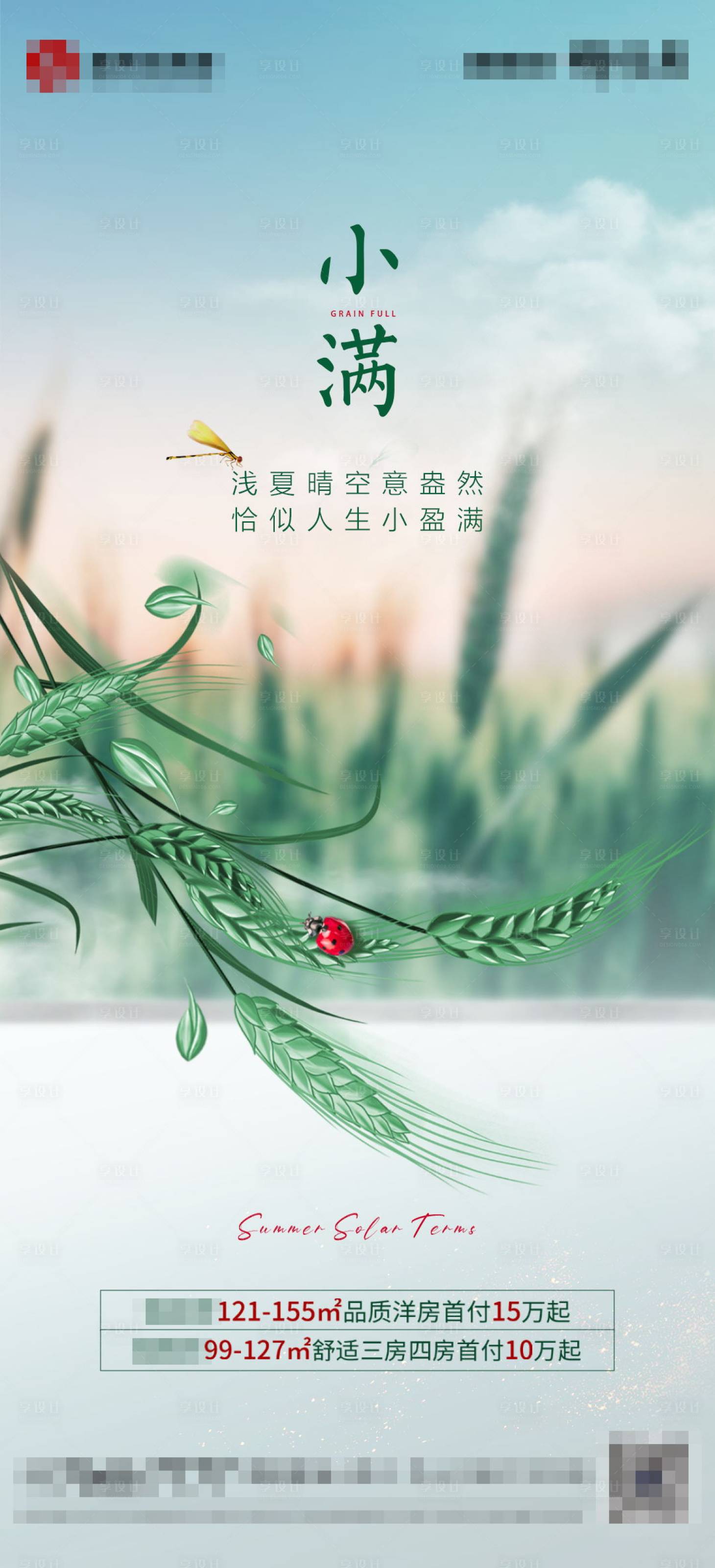 源文件下载【地产小满节气海报】编号：72060010046816109