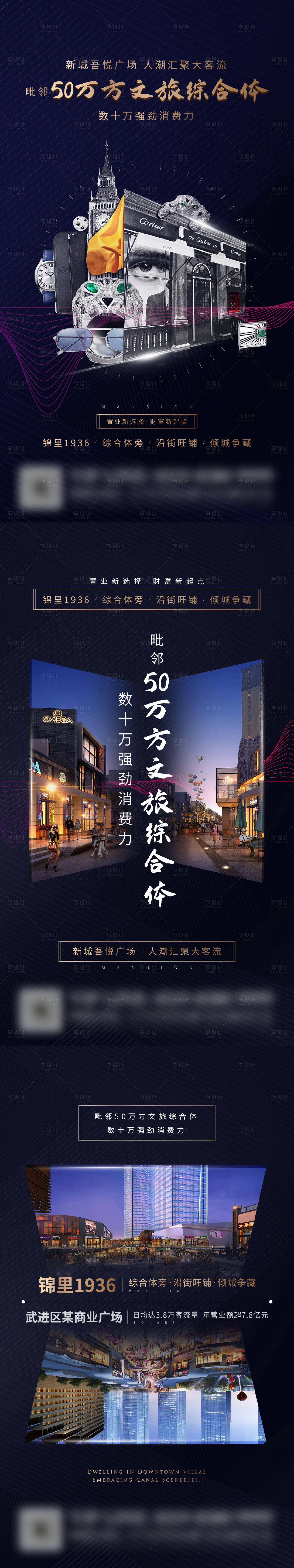 源文件下载【地产商铺对比价值点系列海报】编号：53640009935821459