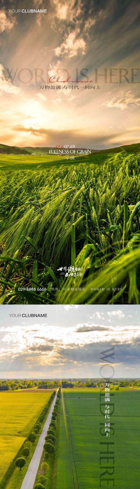 源文件下载【小满地产节气系列海报】编号：18840009971876234
