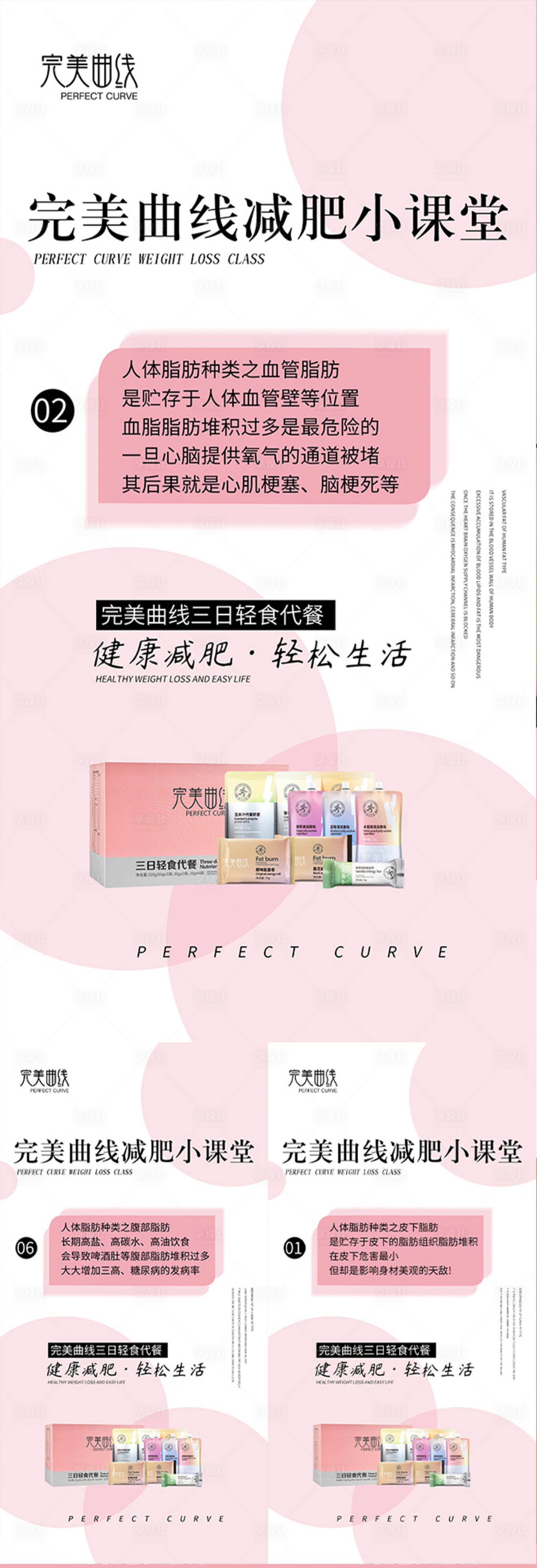 源文件下載【享設計】搜索編號：66980010249248106【微商減脂瘦身宣傳系列海報】