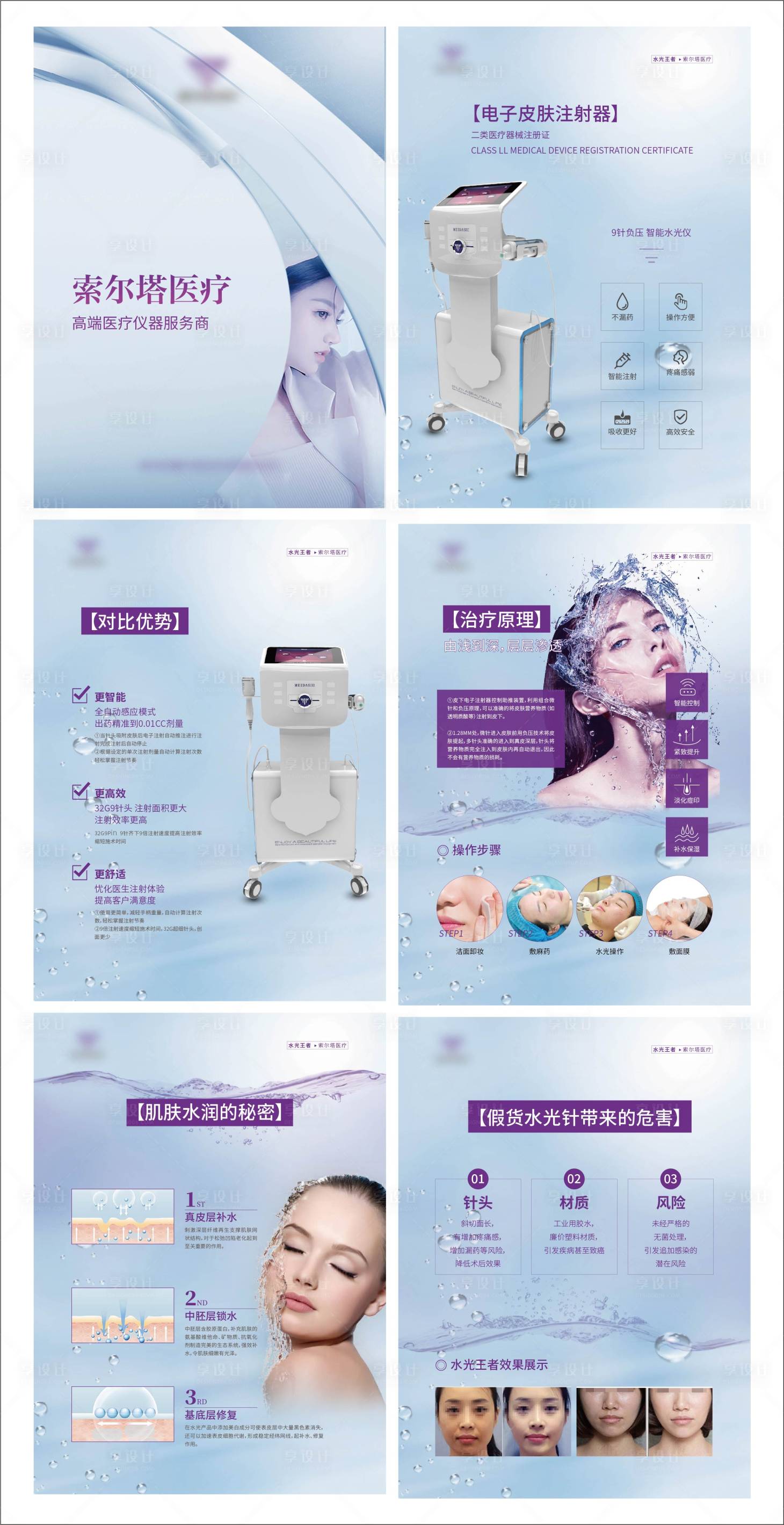 源文件下載【享設計】搜索編號：41800009783778570【醫美水光針醫療器械畫冊設計】