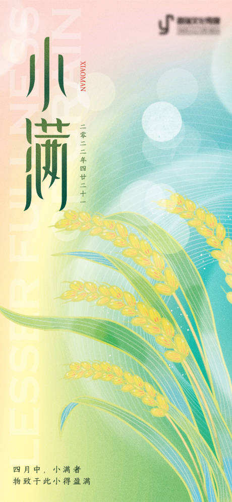 源文件下载【小满渐变海报】编号：85130010079495991