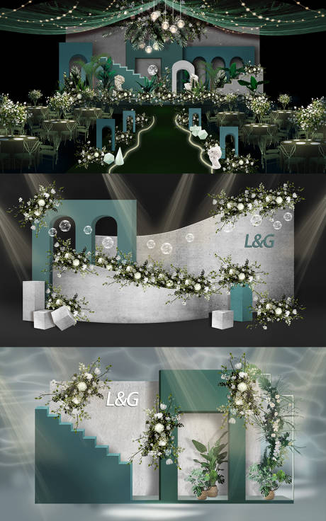 编号：20220527154845797【享设计】源文件下载-泰式绿色主题婚礼设计 