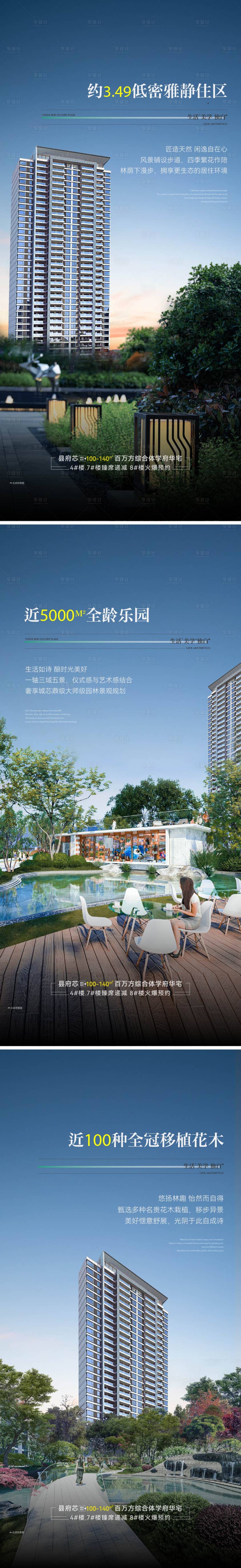 源文件下载【享设计】搜索编号：22490010783332042【地产低密景观海报】