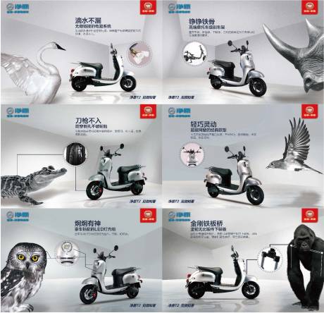 源文件下载【电动车卖点系列海报】编号：46340010570621397