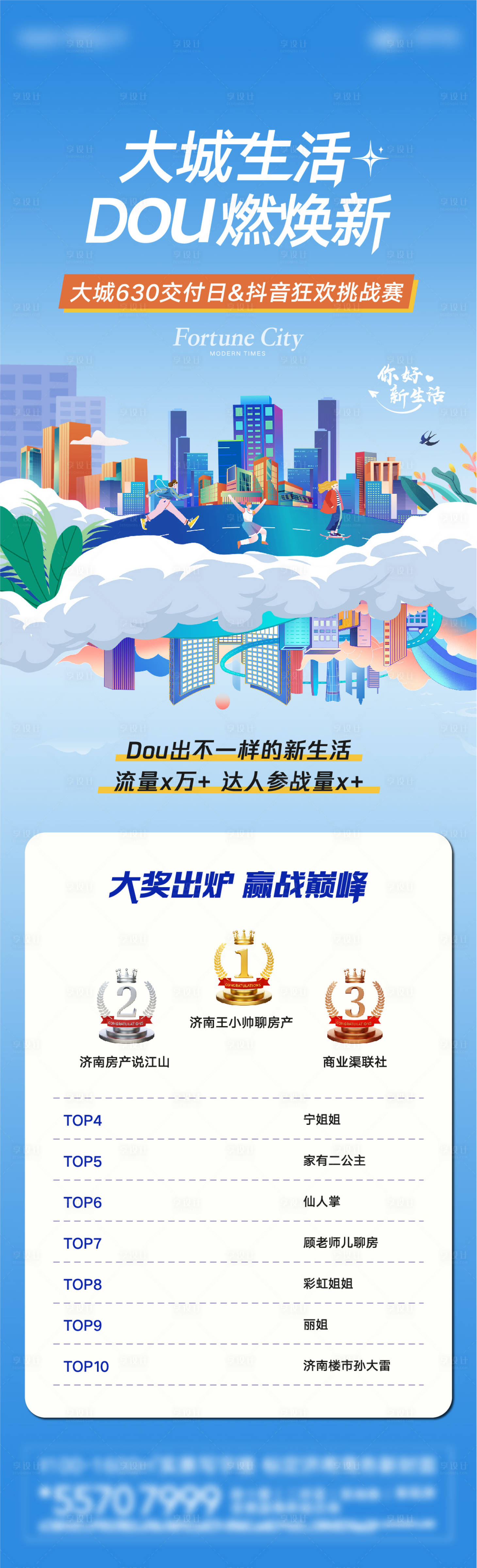 源文件下載【享設計】搜索編號：38960010787407362【地產交付大獎排名長圖】