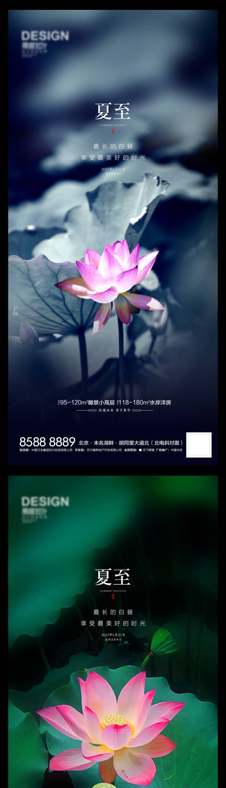源文件下載【享設計】搜索編號：85810010599283996【夏至荷葉簡約系列海報】