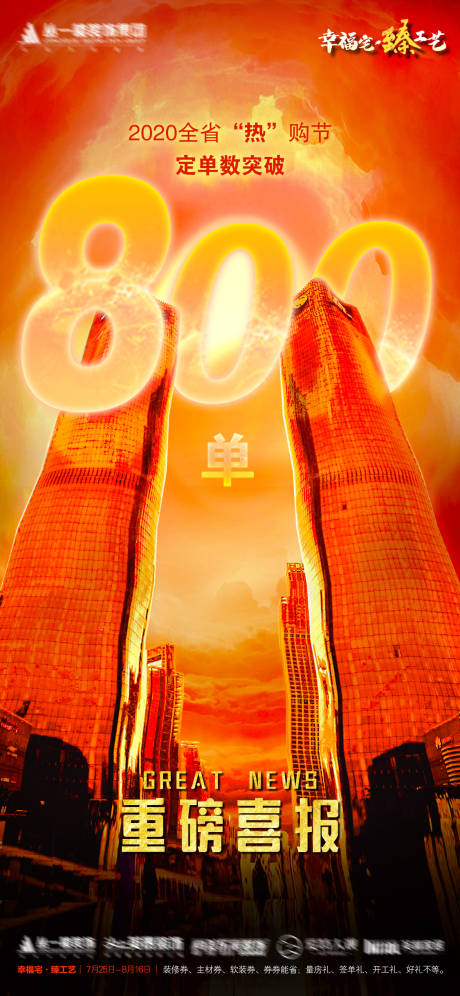 源文件下载【爆单订单喜报海报设计】编号：38910010783819268