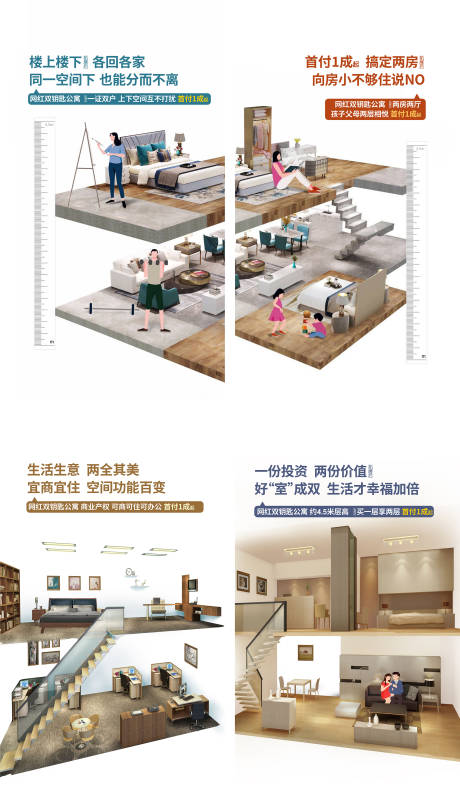 编号：20220621230337102【享设计】源文件下载-地产公寓loft投资价值点系列海报